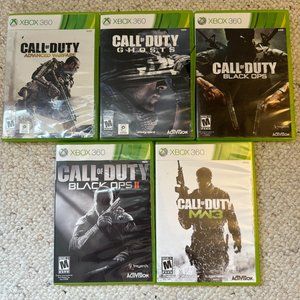 Call of Duty Xbox 360 Game Lot of 5 - BO BO II MW3 AW Ghosts - Tested Working